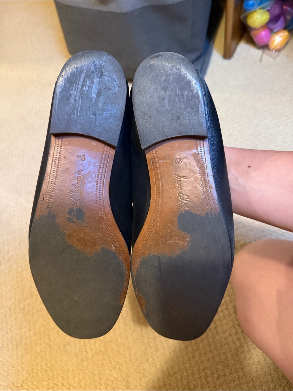 Sam Edelman Black Leather Slip-On Bit Loafers - Picture 6 of 7